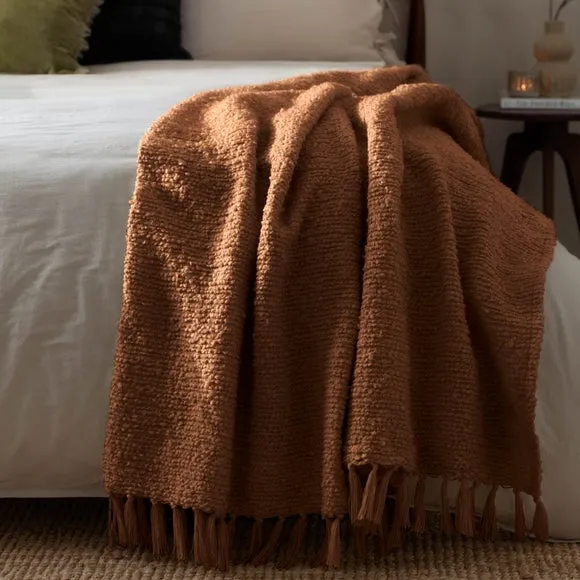 Yard Candar Cosy Woven Tassel Throw Blanket 1