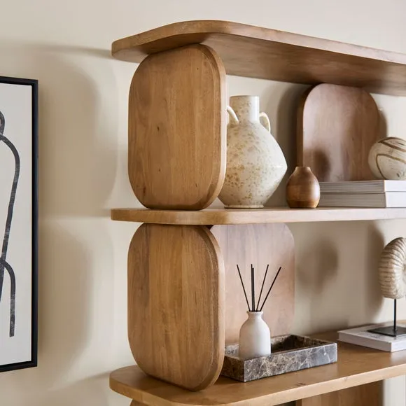 Paddle Bookcase, Mango Wood 2