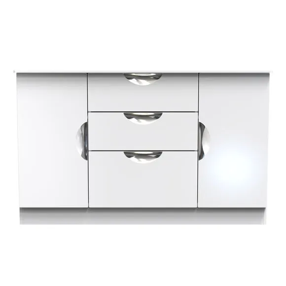 Rowe 2 Door 3 Drawer Wide Sideboard 2