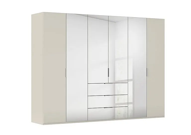Formes 6 Door Bifold Combi Wardrobe with 2 Glass Doors and 4 Mirror Doors