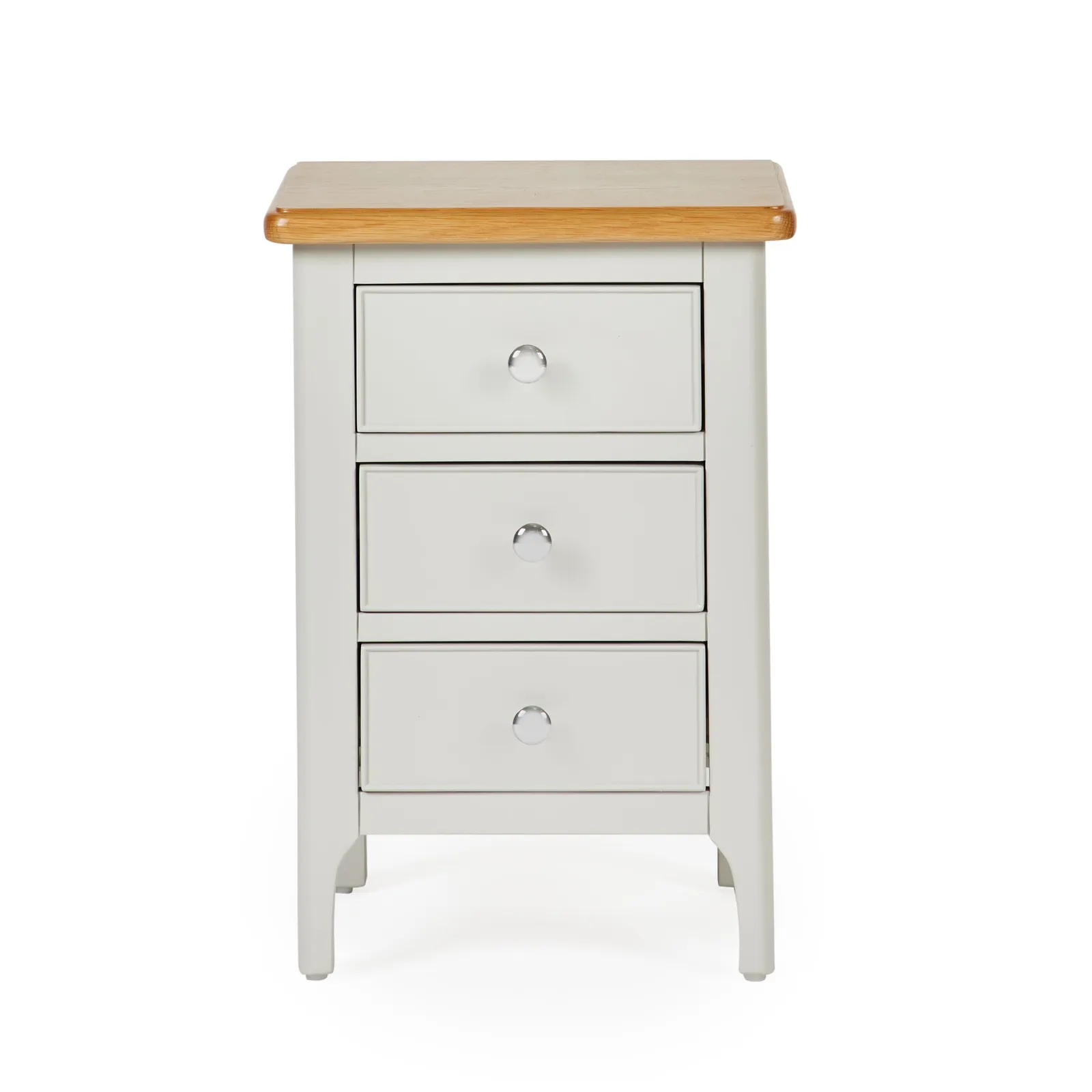 Freya Slim Bedside Table Grey and Brown