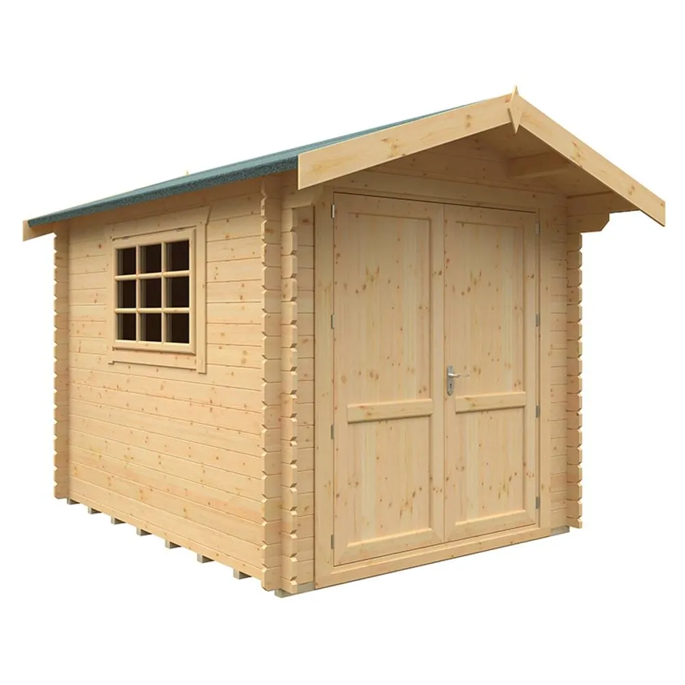 Buttercup Farm 10x8 The Marlborough 28mm Cabin - L295 x W235 x H251.3 cm in Natural