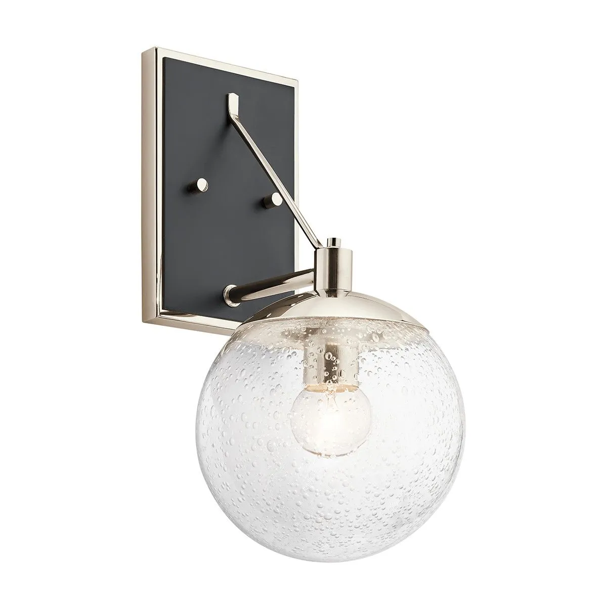 Netlighting Kichler Marilyn 1 Light Wall Light Polished Nickel in Grey