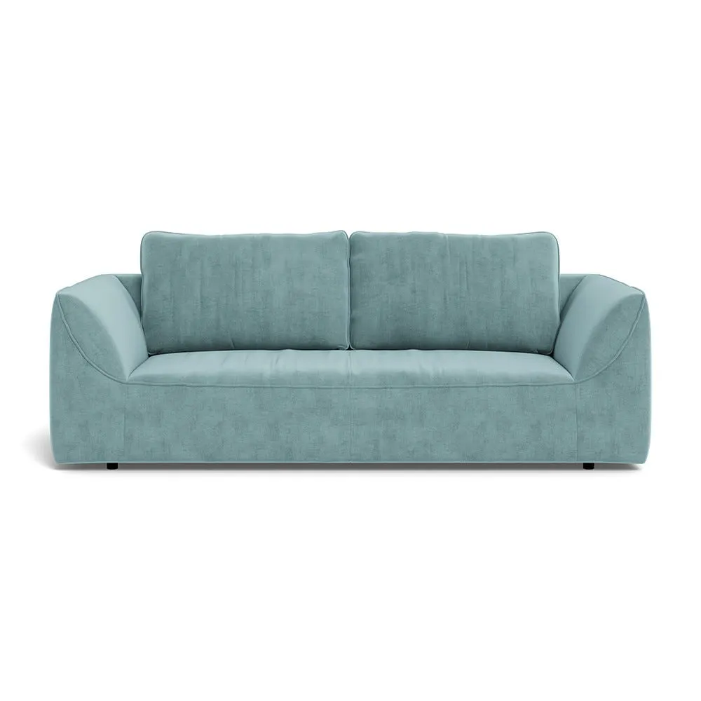 Heal's Morven 3 Seater Sofa Smart Luxe Velvet Mineral Blue 1