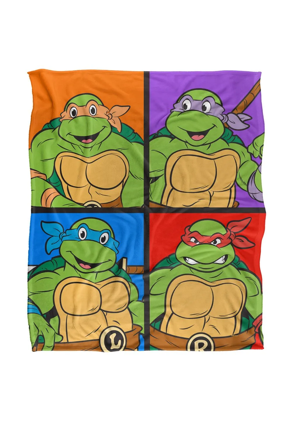Teenage Mutant Ninja Turtles TMNT Turtle Tiles Silky Touch Super Soft Throw Blanket 152 X 127 cm in White
