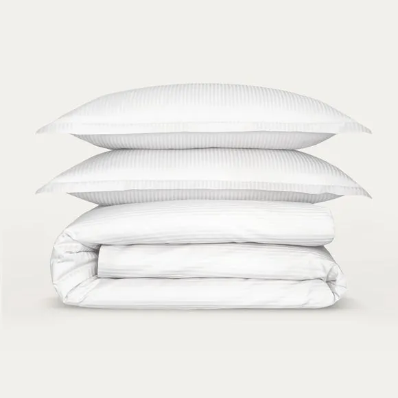 Hotel Cotton Stripe 400 Thread Count Duvet Cover & Pillowcase Set 5