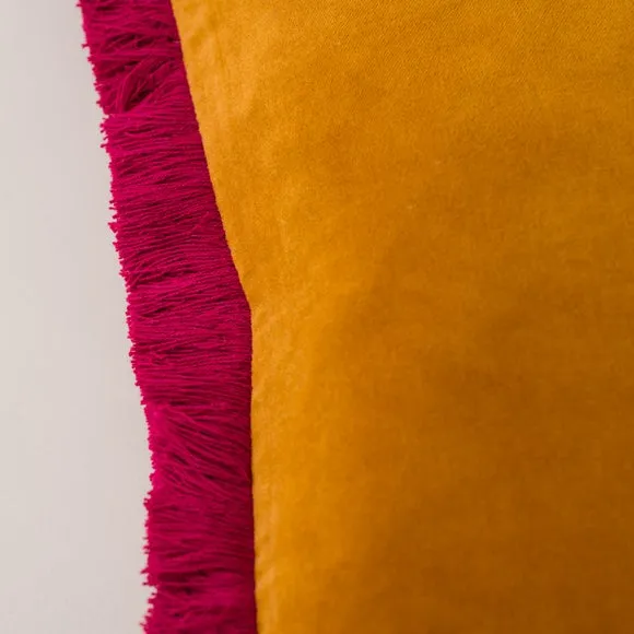 Clara Contrast Fringe Square Cushion Cover 5