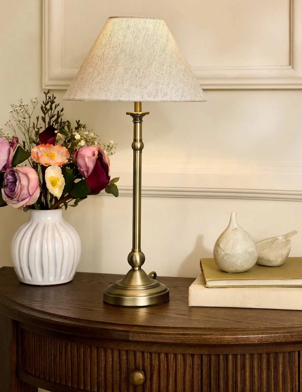 Laura Ashley Ludchurch Metal Table Lamp Antique Brass