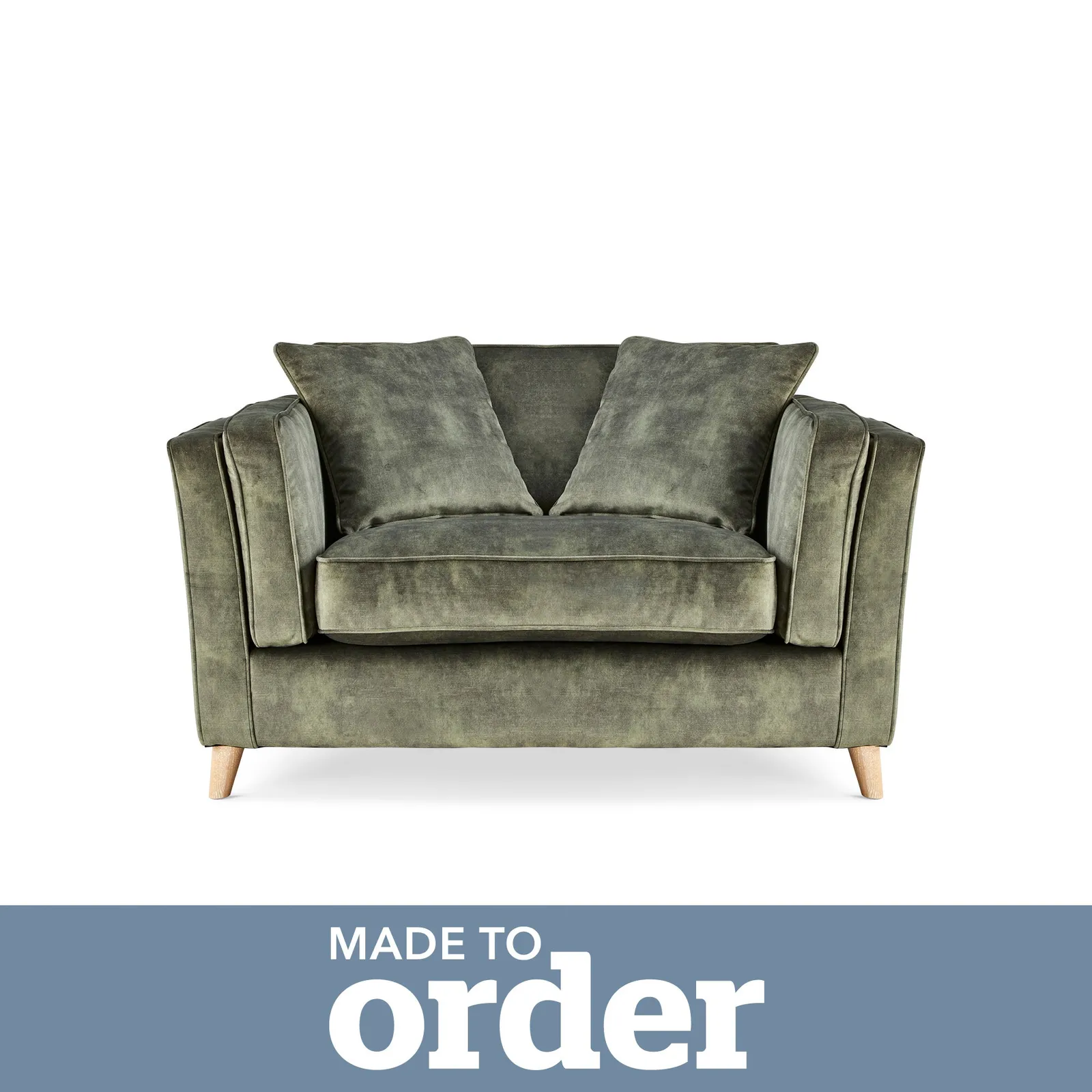 Arabella Snuggle Chair Slub Velvet Green