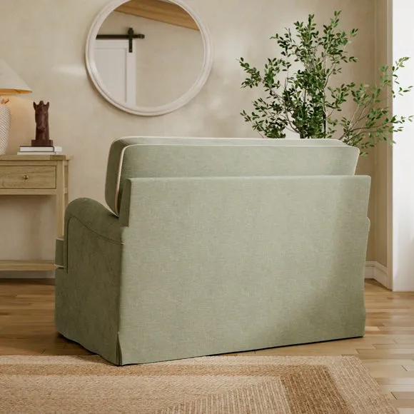Beatrice II Faux Linen Fixed Loose Cover Snuggle Chair 2