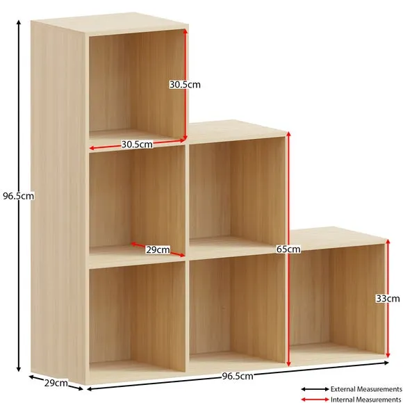 Vida Designs Durham 6 Cube Staircase Storage Unit 2