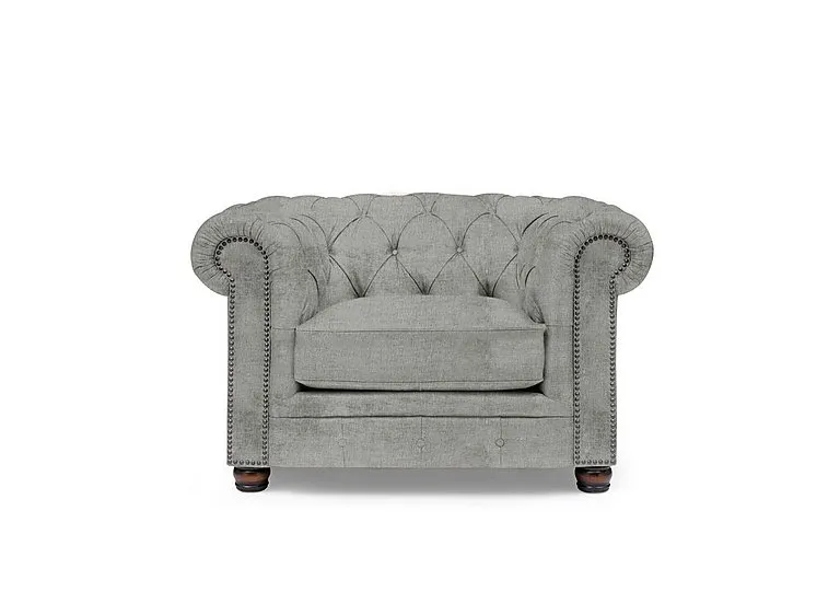 Shackleton Fabric Chesterfield Chair - Doves Tale