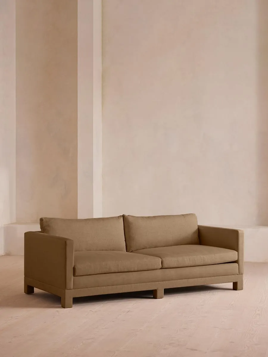 Ashford Three Seater Sofa, Linen, Ochre