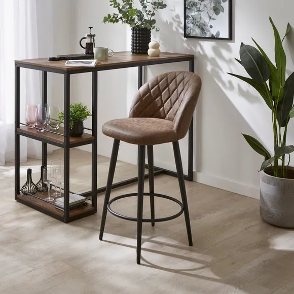 Astrid Bar Stool, Faux Leather