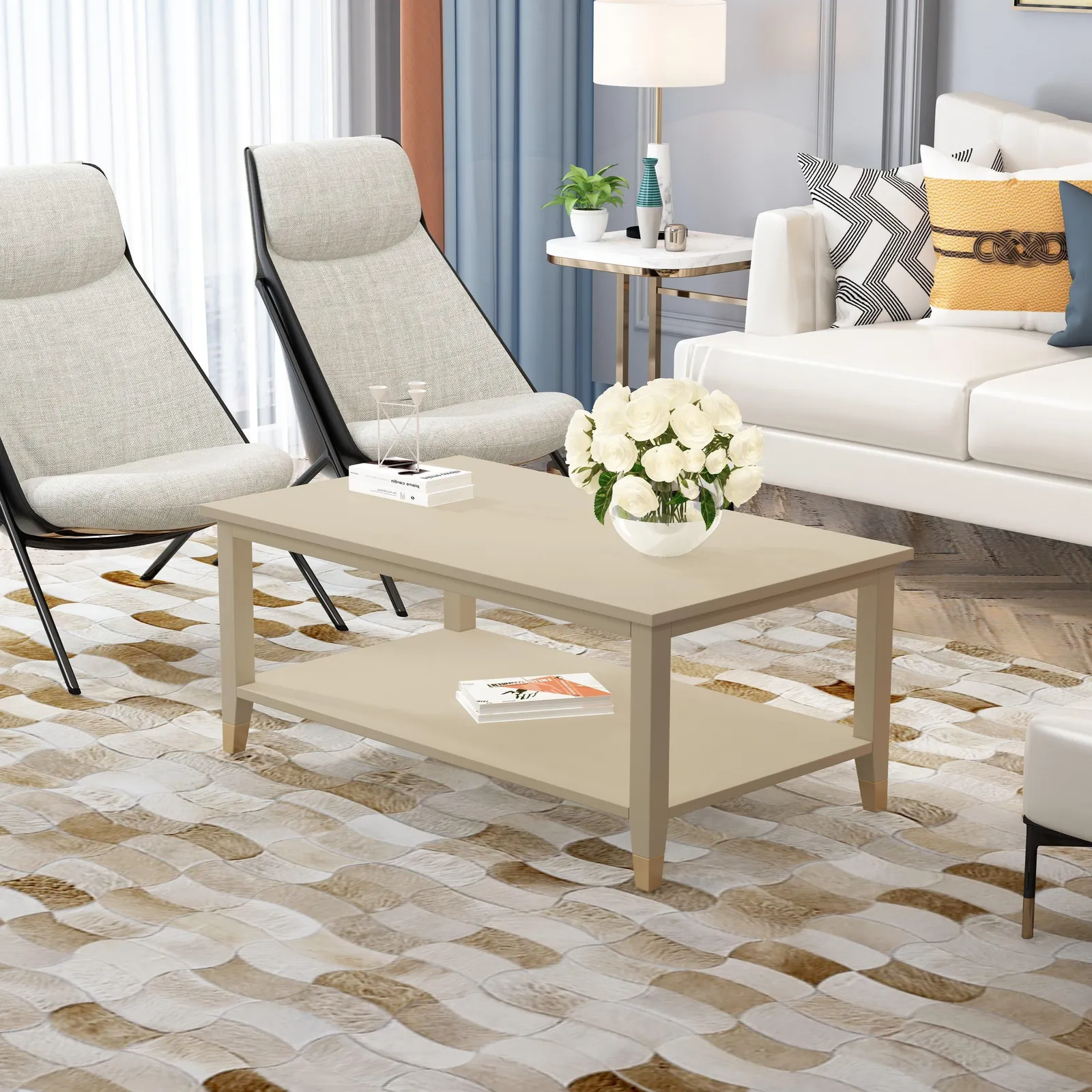 Cabinet Bits Palazzi Coffee Table H45 W100 D56cm in Light Sand 1