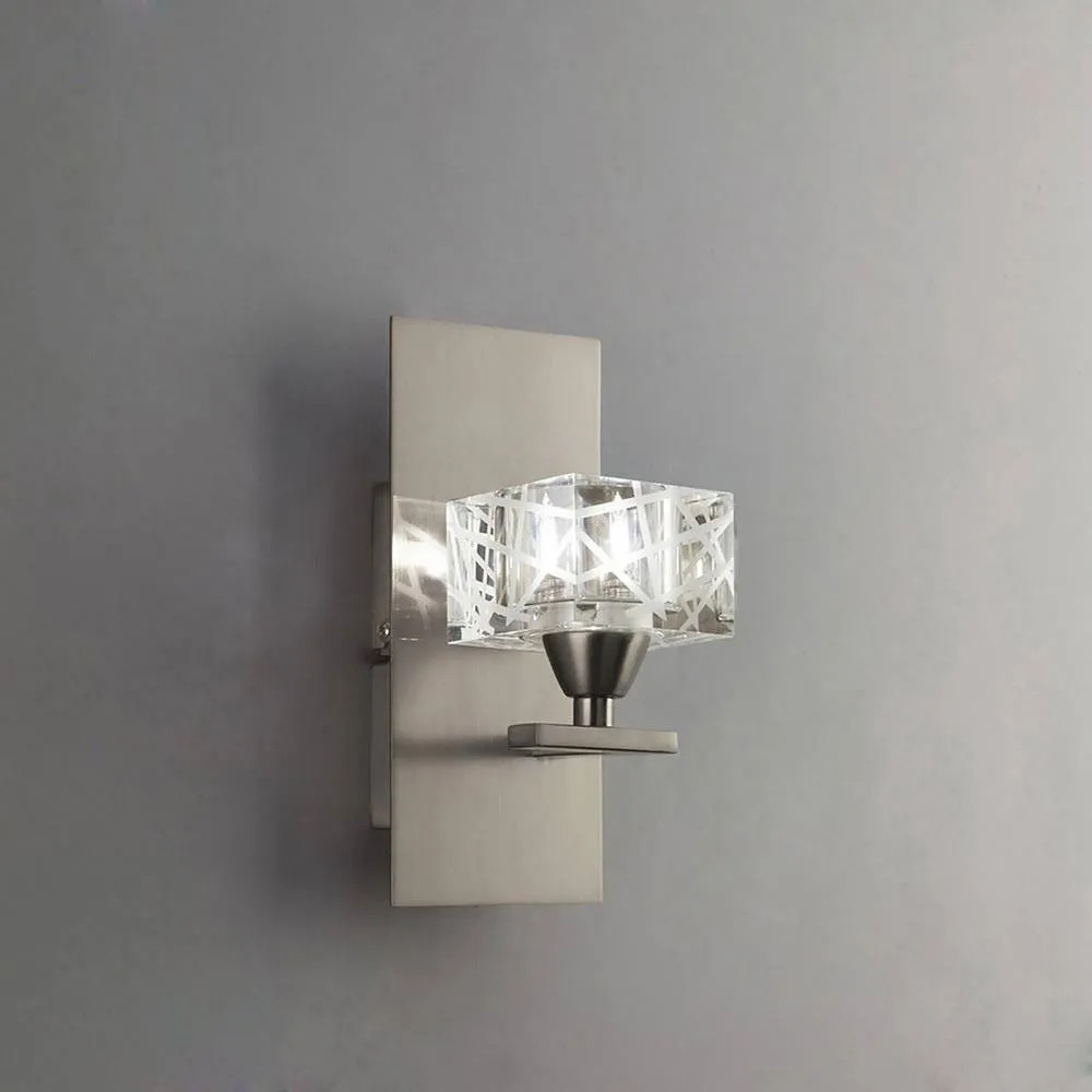Netlighting Zen Wall Lamp Switched 1 Light G9 Satin Nickel in Grey 2