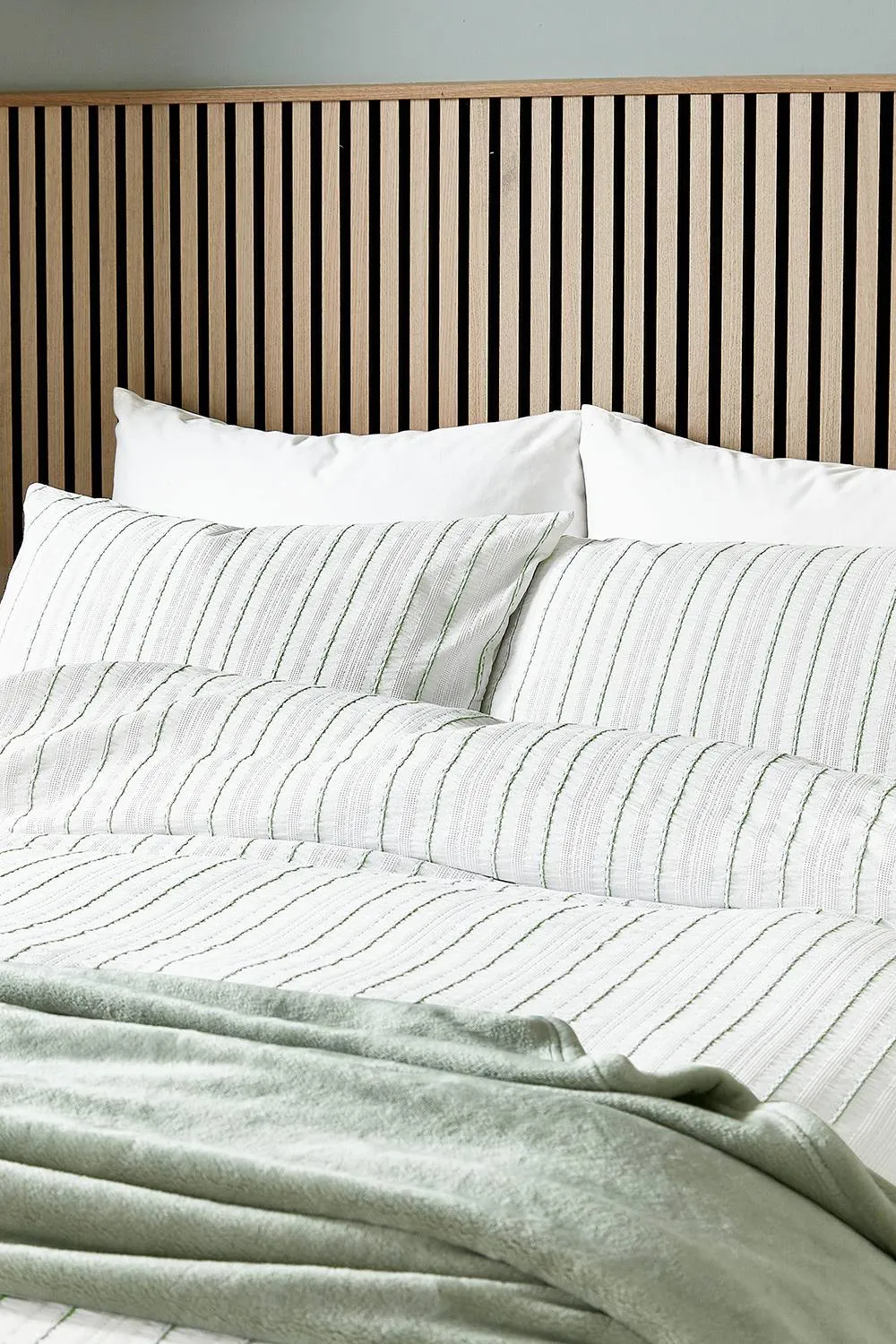 Helena Springfield 'Waffle Stripe' Duvet Cover Set in Soft White 2