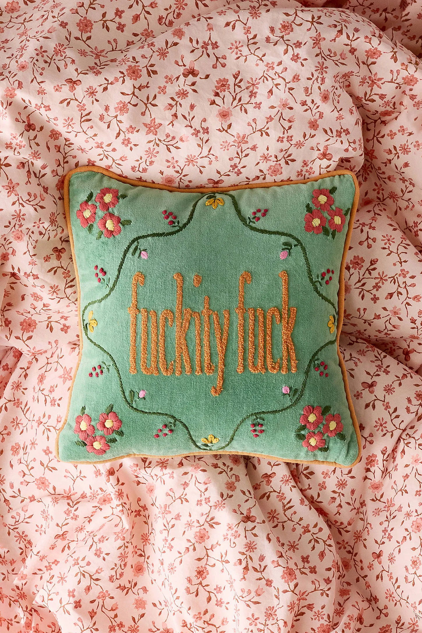 F*ckity F*ck Cushion - Light Green