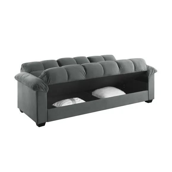Margo Velvet with Storage Double Sofa Bed 4