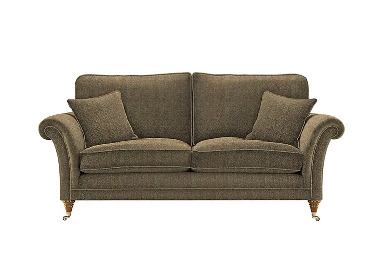 Burghley Large 2 Seater Fabric Sofa - Harris Slate