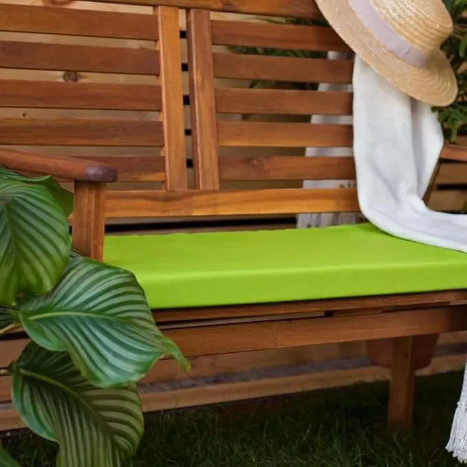Marco Paul Padded Cushion Outdoor/Indoor 2 Seater 108x45x5cm Lime Seat Foam in Green