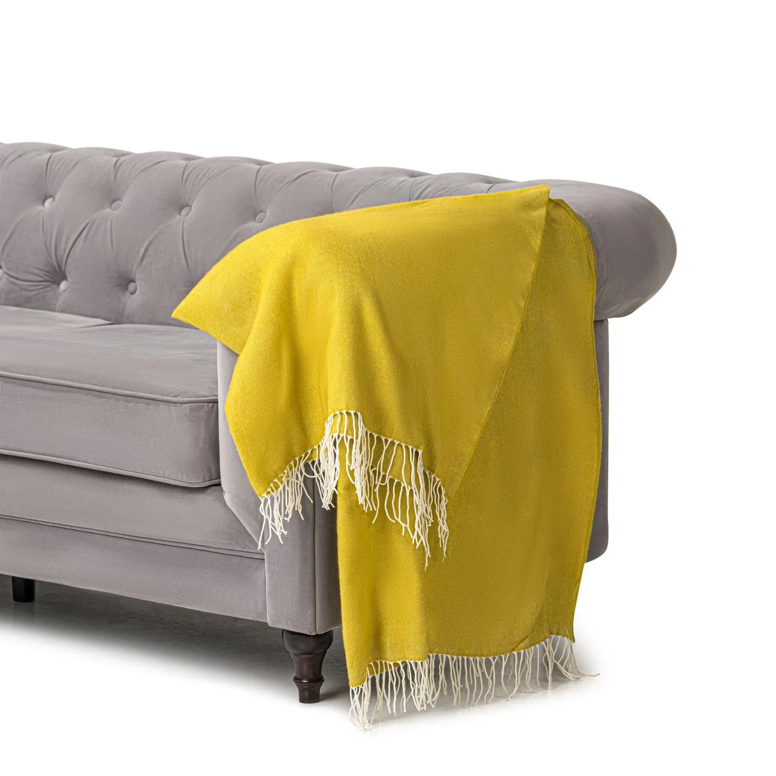 Luxury Living 100% Acrylic Throw - 150cm x 125cm - Lime