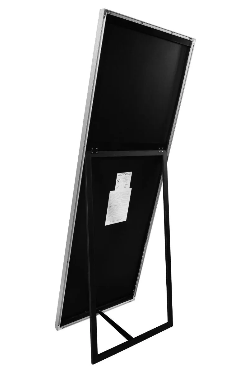 MirrorOutlet Silver Aluminium Edged Cheval Mirror 67" X 23" (170CM X 58CM) 3