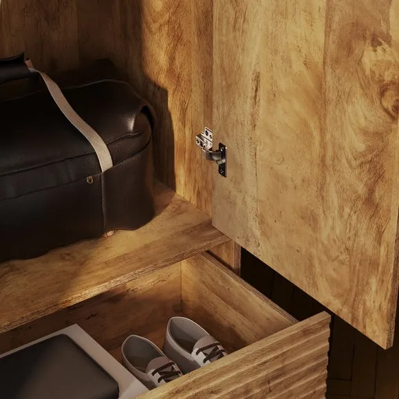 Bryant Double Wardrobe, Mango Wood Effect 3
