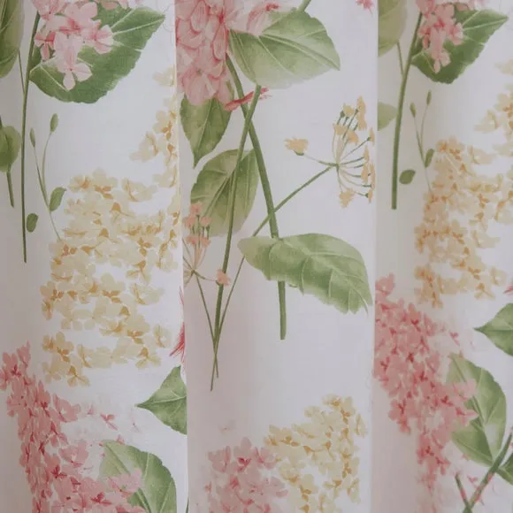 Wild Hydrangea Polycotton Eyelet Blackout Curtains 3
