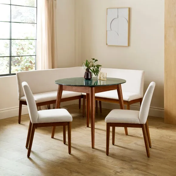 Thea Round Dining Table, Marble and Mango Wood 1
