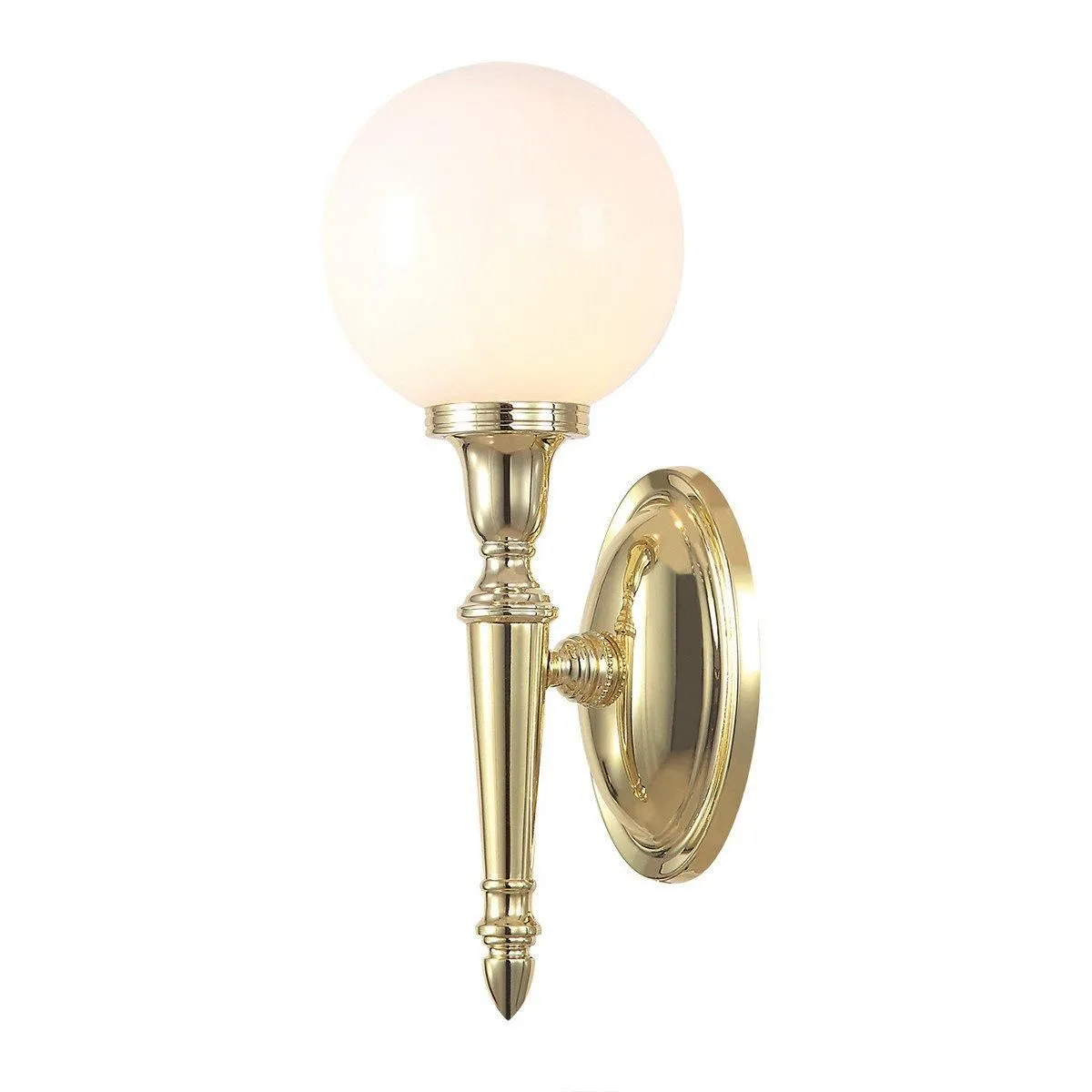 Netlighting Dryden 1 Light Bathroom Wall Light Polished Brass IP44 G9 in Yellow