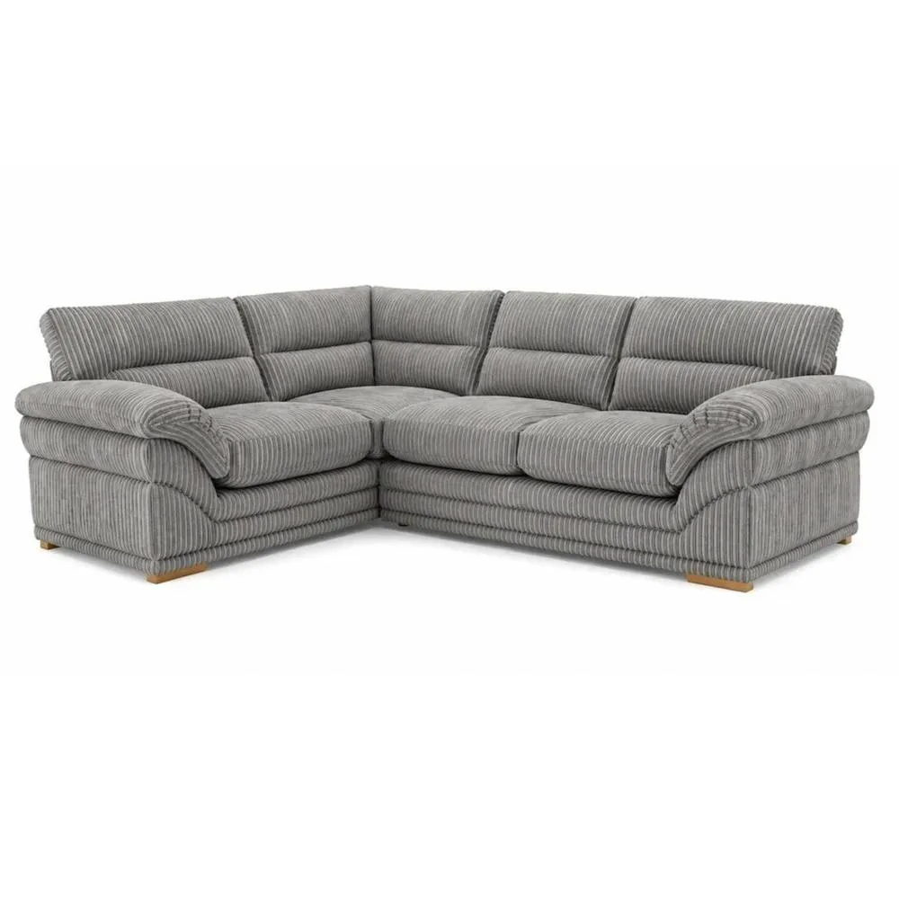 Bliss Furniture Amalfi Claude Right Hand 2 Piece Corner Sofa in Grey