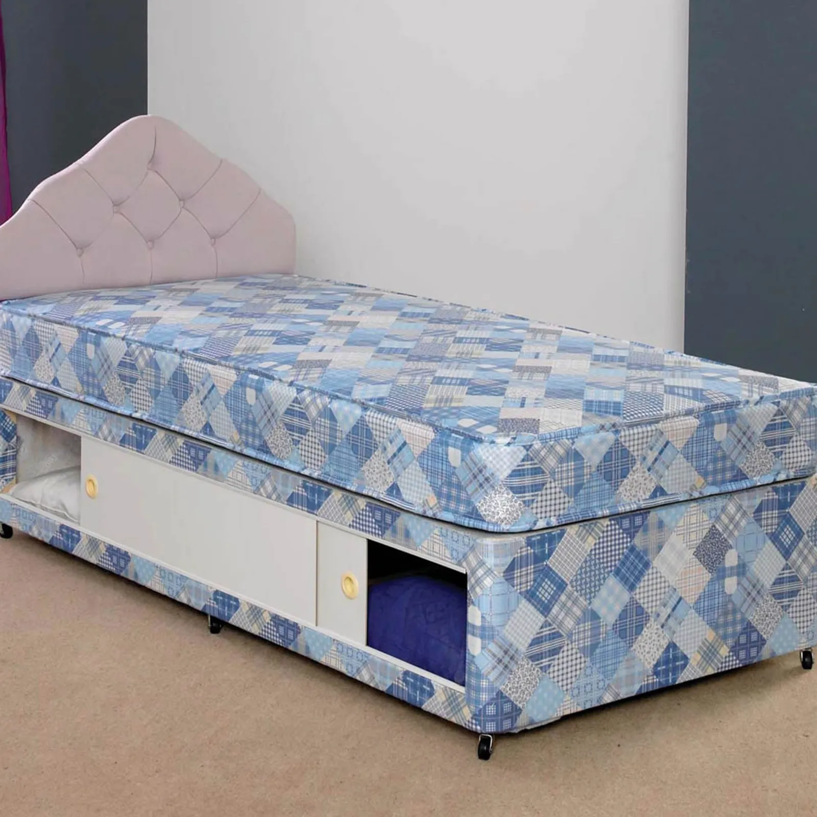 Economy Divan Set Multi Coloured
