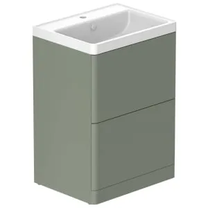 Nexa By VADO Veva Dawn Green Freestanding Vanity Unit & Mineral Cast Basin - 600mm