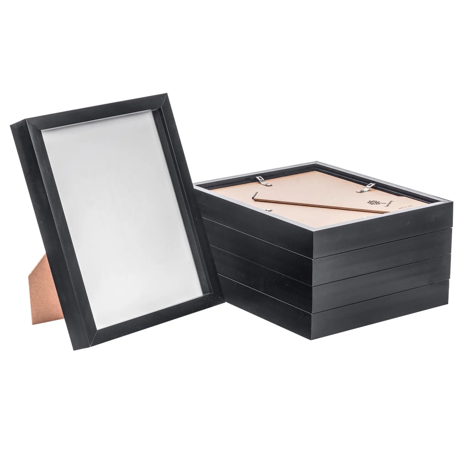Nicola Spring 3D Box Photo Frames - 8 x 10" - Pack of 5 in Black 1