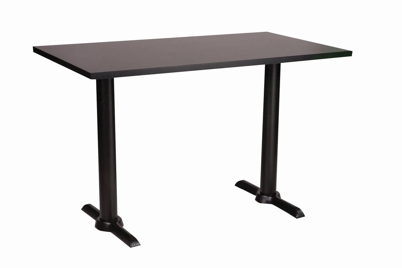 netfurniture Elliot Black Twin Table Base Rectangular Laminate Top