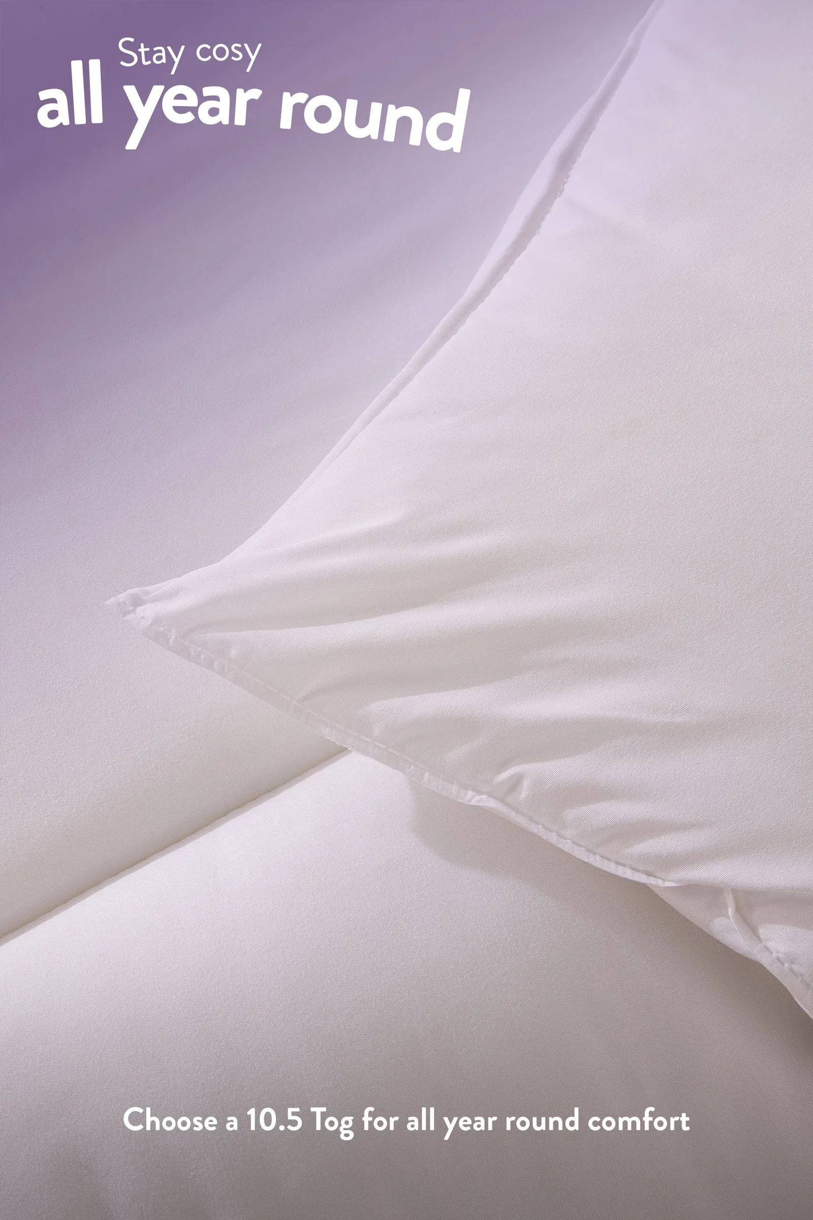 Slumberdown Cosy Nights 10.5 Tog All Year Round Duvet in White 3