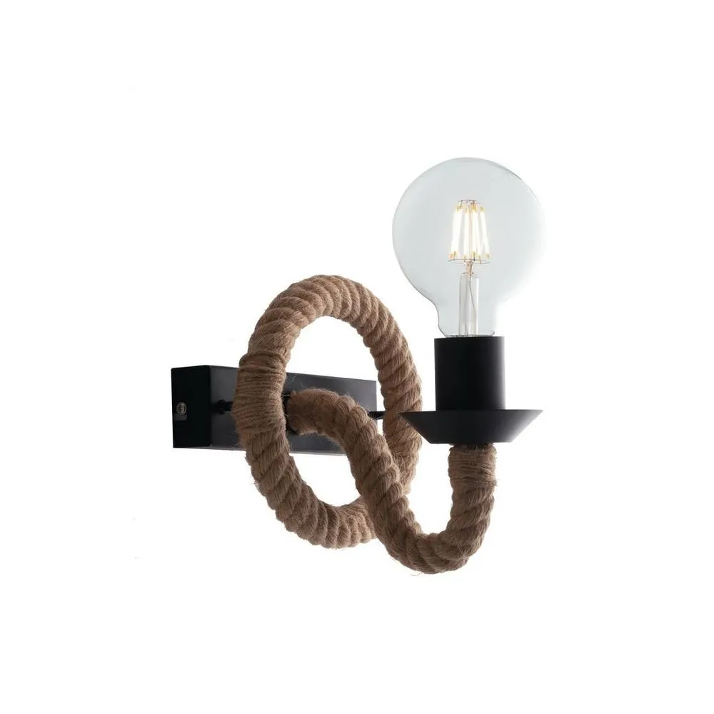 Netlighting Wall Rope Lamp Black Beige E27