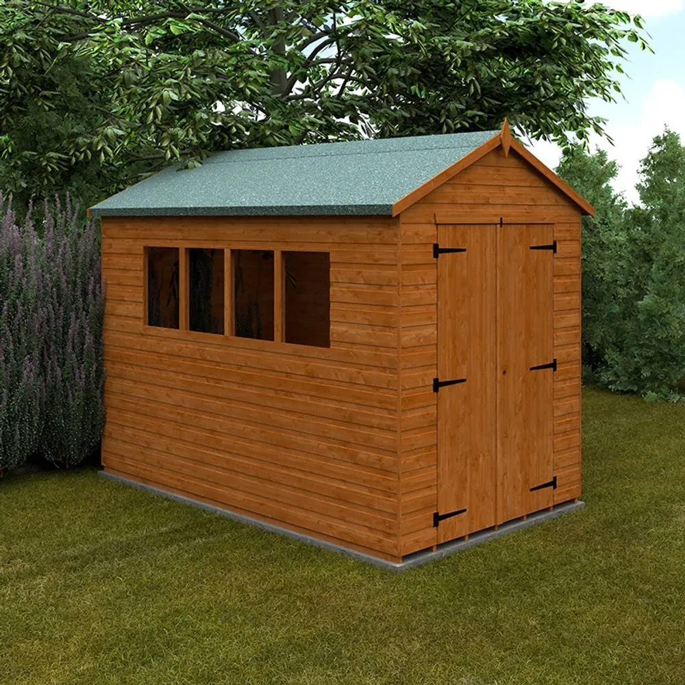 Buttercup Farm 10 x 6 Feet Workshop 12mm Shed - L295 x W175 x H240.5 cm in Burnt Orange 2