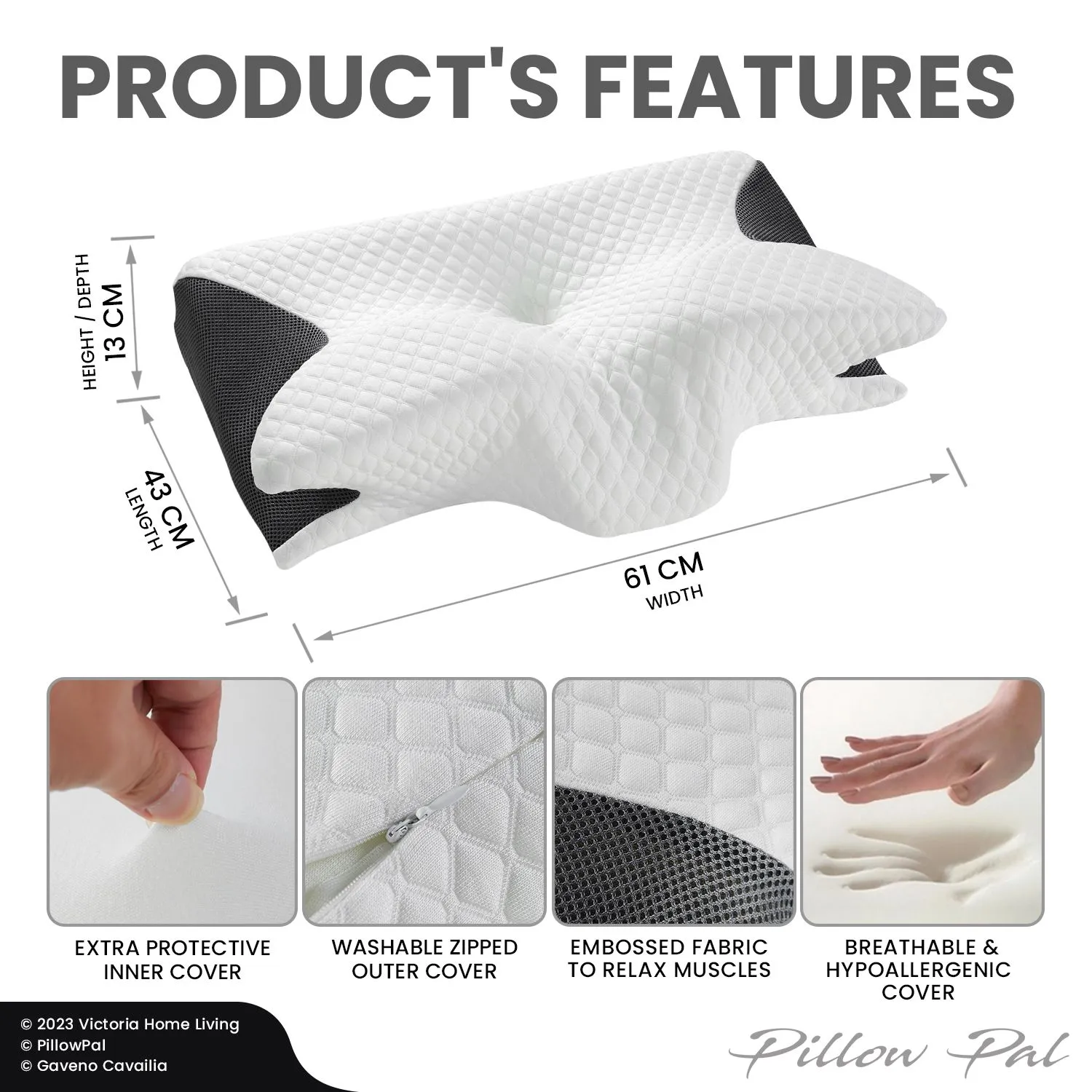 GAVENO CAVAILIA Orthopedic Pillow in White 5