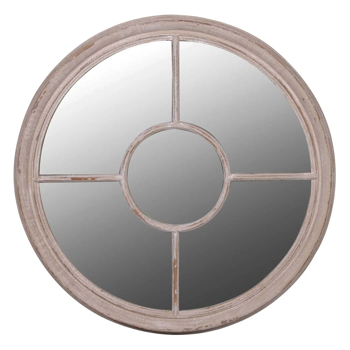 Round Taupe Mirror Taupe