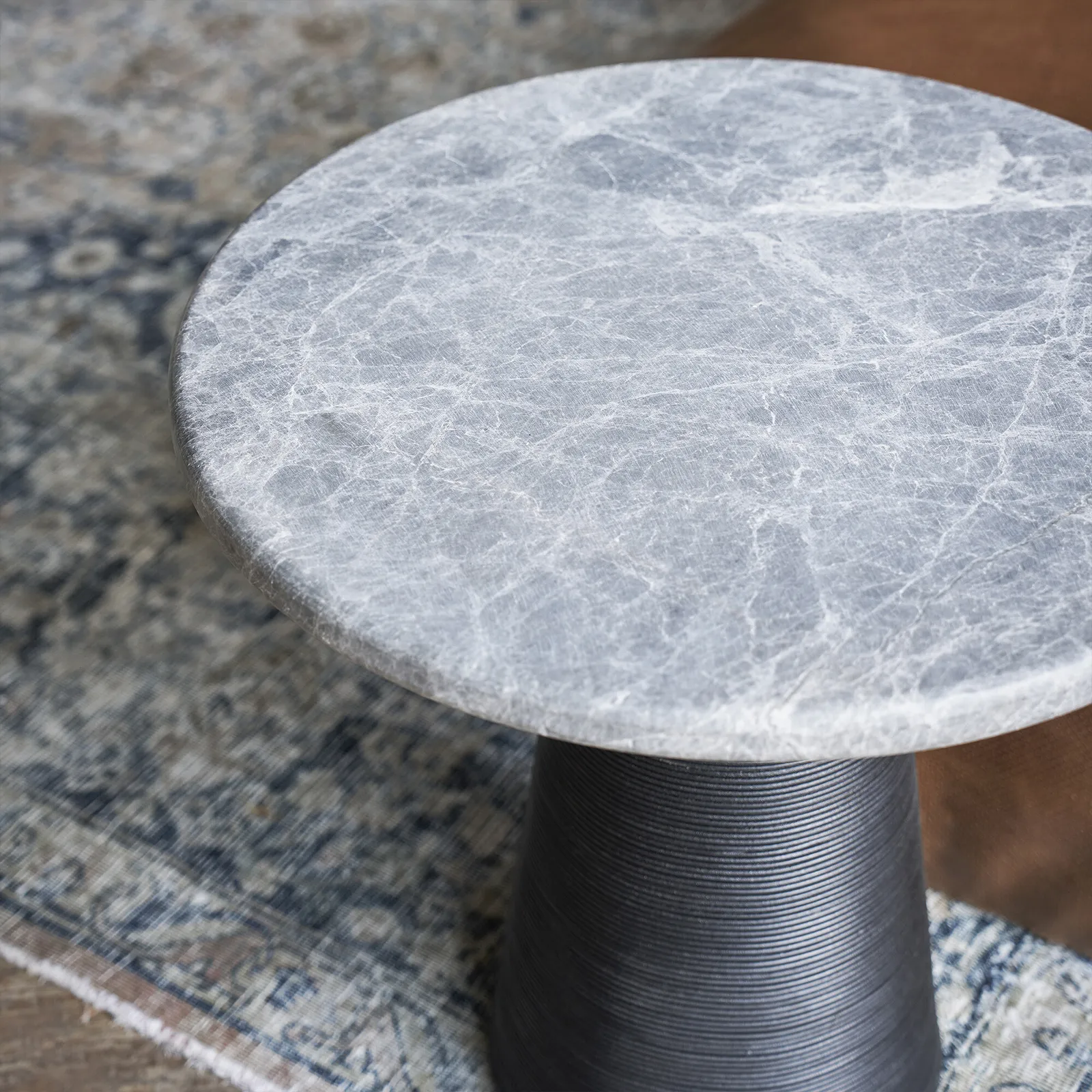 Timothy Oulton Bootlace Round Side Table 56Cm, Round Marble | Barker & Stonehouse 3