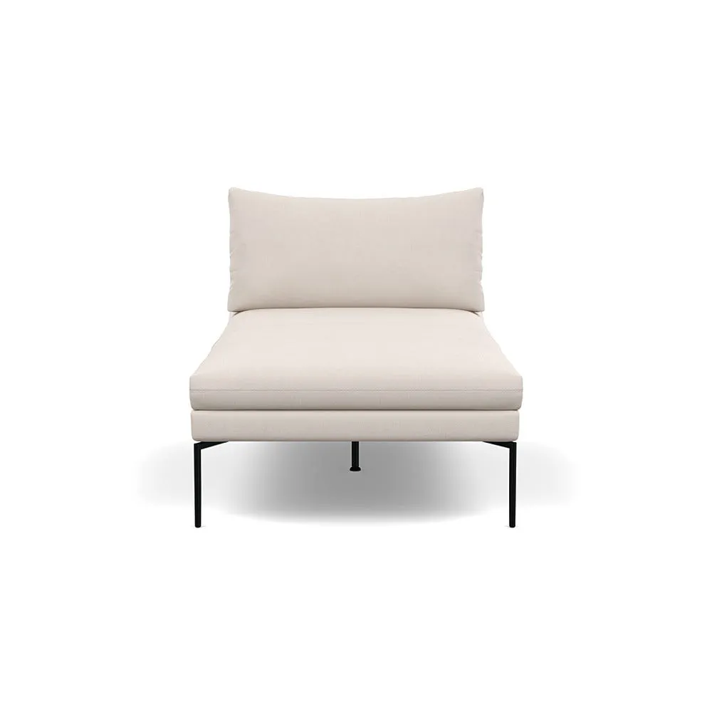 Heal's Matera Chaise Longue Siena Cotton Natural Black Feet 1