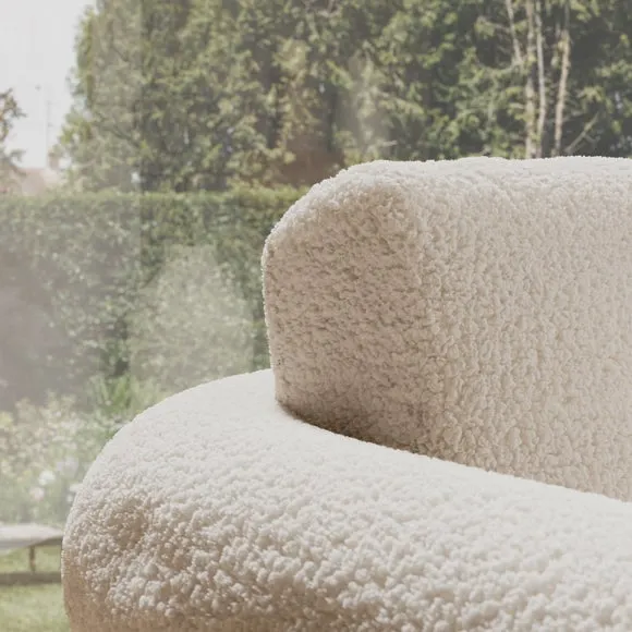 Brynn Cream Borg Accent Chair 4