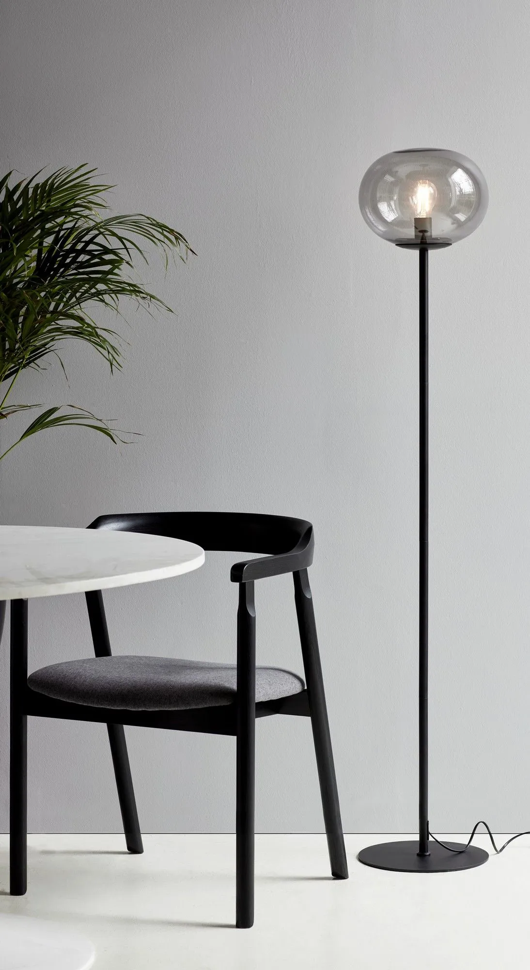 Nordlux Alton Floor Lamp Black Glass Livingroom E27 Switch 5
