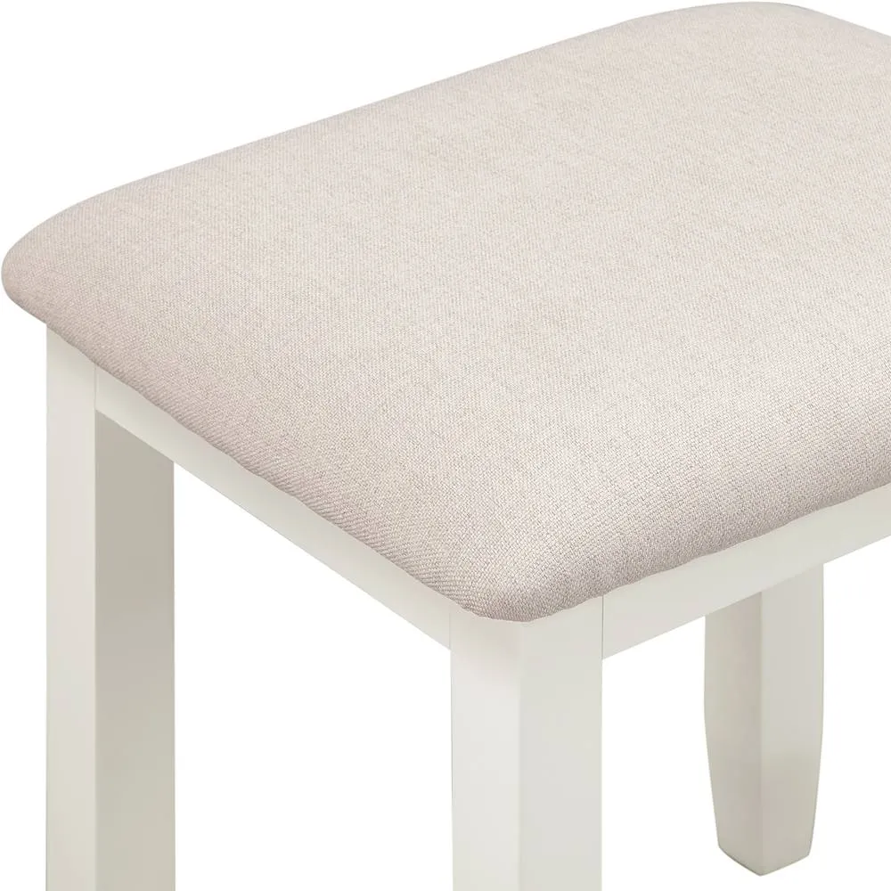 Seconique Bordeaux Dressing Table Stool in Ivory 3