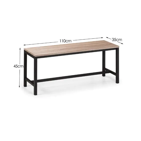 Tribeca 4 Seater Rectangular Dining Table with 2 Chairs and Bench, Black 6