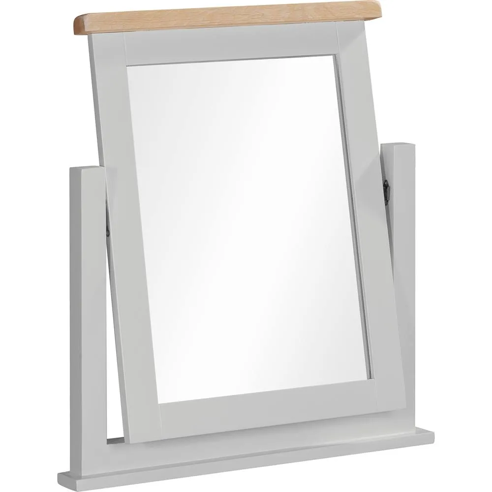 Seconique Windsor 3 Drawer Dressing Table & Mirror - Pebble Grey 6