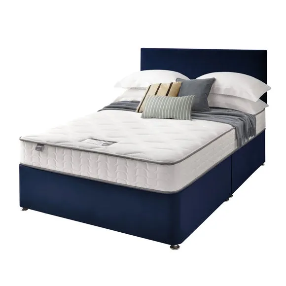 Silentnight Divan Bed With Velvet Paris Headboard and 800 Pocket Sprung Mattress 2