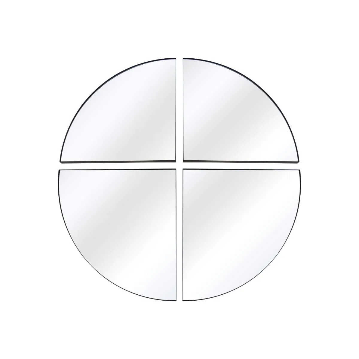 MirrorOutlet New Black XL Circular Metal Wall Mirror 54" X 54" (140 x 140CM) 3